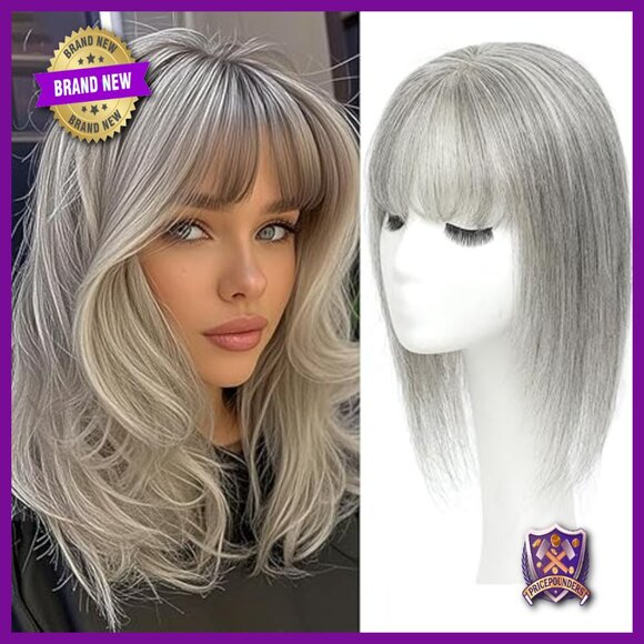 Real Human Hair Topper for Thinning Hair, 14 Inch, Hand Tied, Breathable Base main image 6